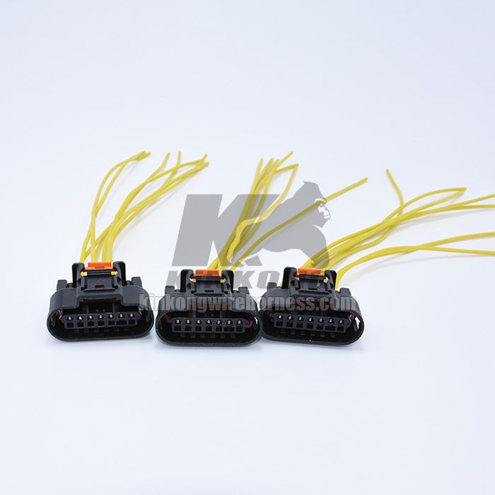 Automotive 7 pin FCI connector pigtail with silicone wires