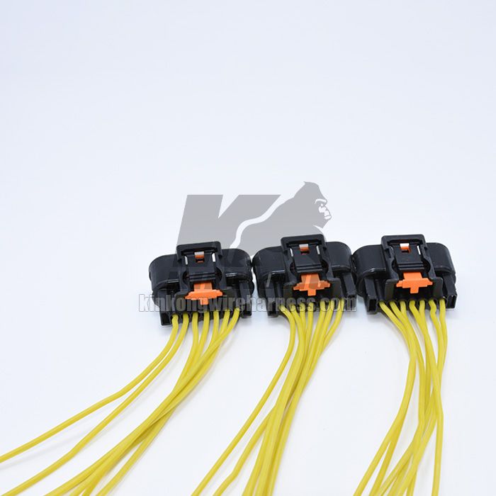 Automotive 7 pin FCI connector pigtail with silicone wires