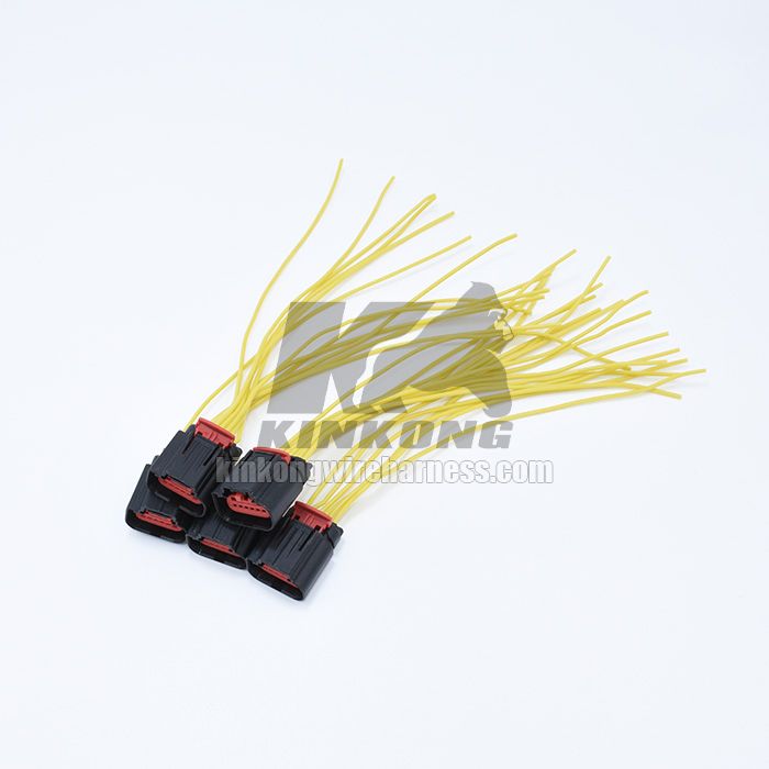 Automotive 6 pin connector pigtail 1-1419168-2 with silicone wires