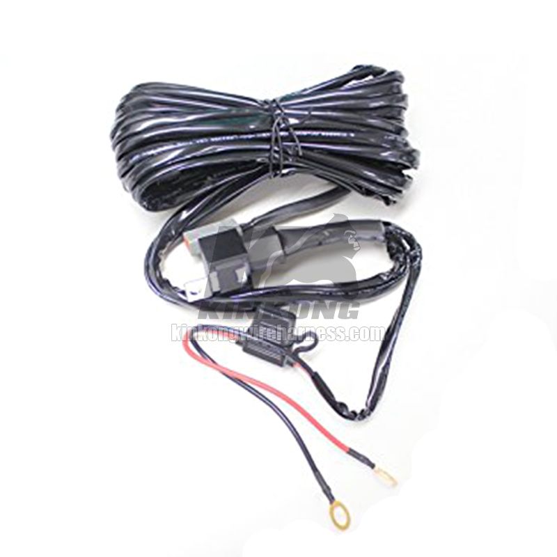 Totron High Amp Single Light Connector Full Wire Harness With Switch, Fuse, and Relay