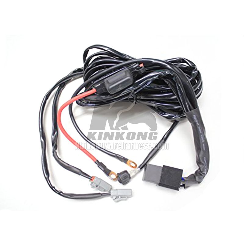 Totron High Amp two Light Connectors Full Wire Harness With Switch, Fuse, and Relay