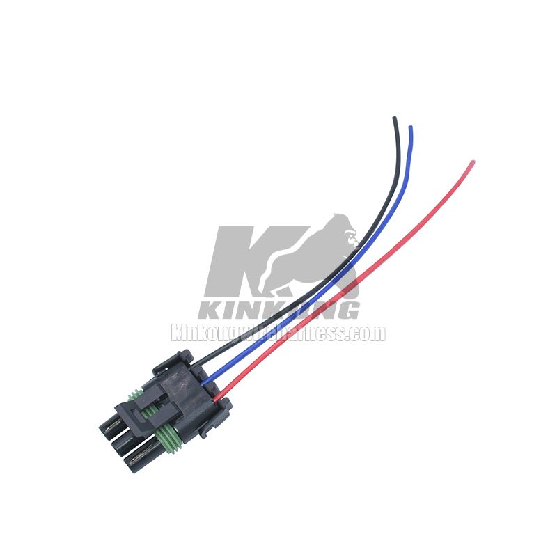 12015793 Weather Pack series 3 way Pigtail connector & wire harness