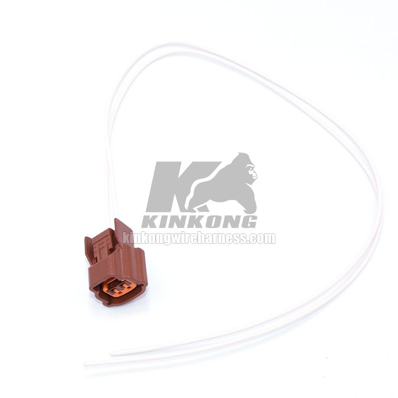 Custom wiring harness Pigtail set with 2 pin female brown connector WA10173