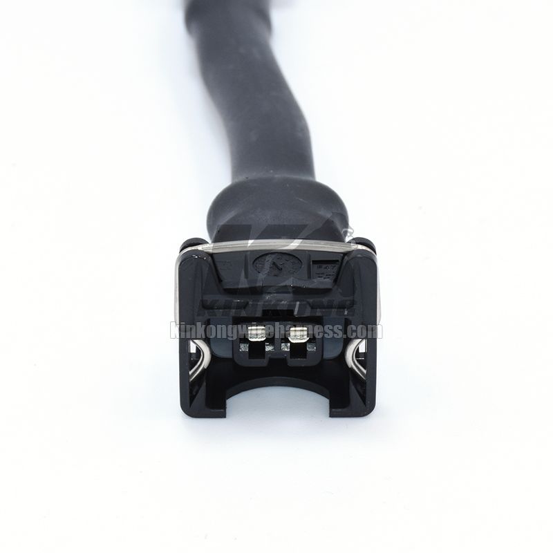 2-hole female Engine connector to male custom wire harness with heatshrink WB1017