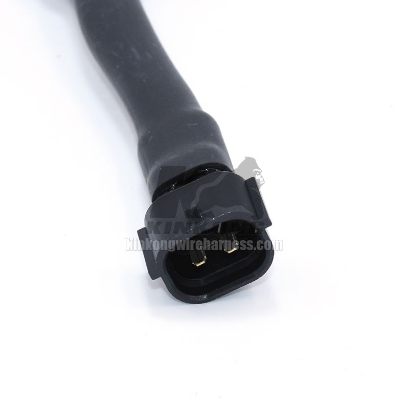 2-hole female Engine connector to male custom wire harness with heatshrink WB1017