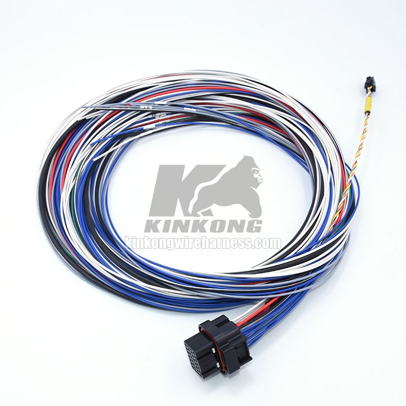 Custom automotive harness with 26 pin control board ECU Connector CKK726D-1.6-21
