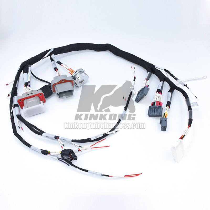 Custom Automotive Wire Harness 24 pole female Navigation receiver connector 1717112-1 90980-12554