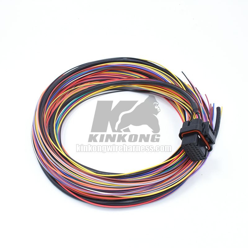 Custom flying lead wire harness with 4-1437290-0 WA512