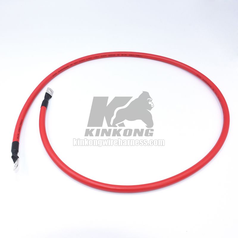 Custom made red battery cable
