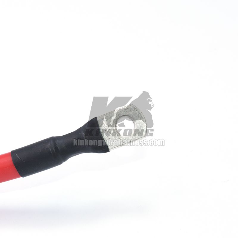 Custom made red battery cable