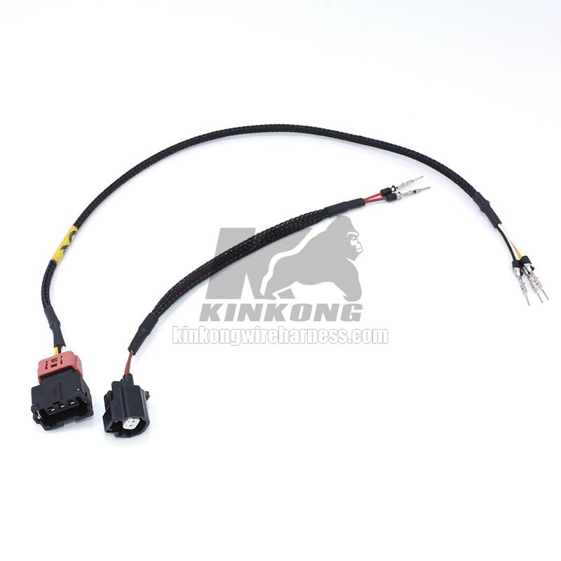 Kinkong custom 2 hole female and 6 pin male reverse Lamp wire harness on a Nissan Maxima