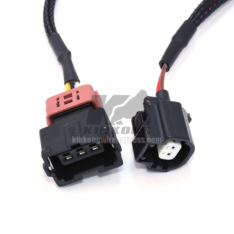 Kinkong custom 2 hole female and 6 pin male reverse Lamp wire harness on a Nissan Maxima