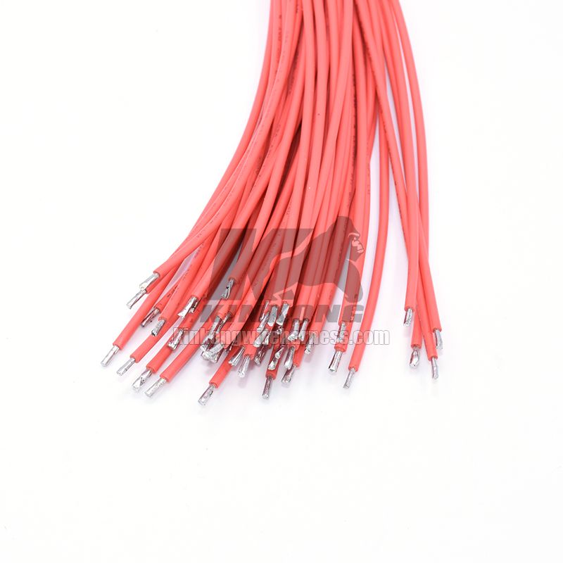 Kinkong custom flying lead wire harness with terminal and tin-plated strip Orange