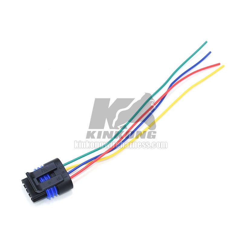 Kinkong custom 4 Pin Auto Oxygen O2 Socket 12162190 Intake Pressure Sensor Connector Auto Wiring Harness