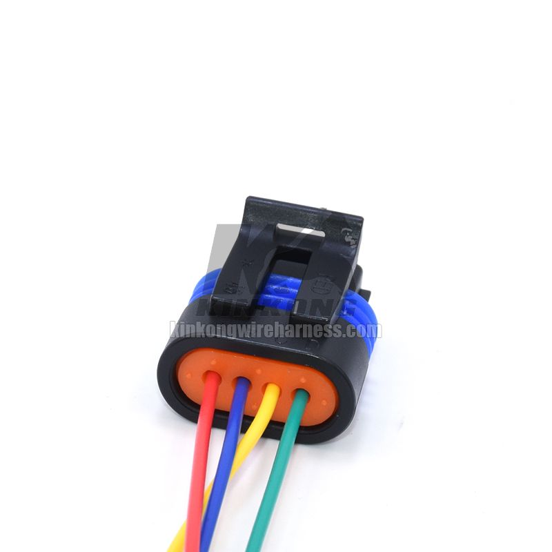 Kinkong custom 4 Pin Auto Oxygen O2 Socket 12162190 Intake Pressure Sensor Connector Auto Wiring Harness