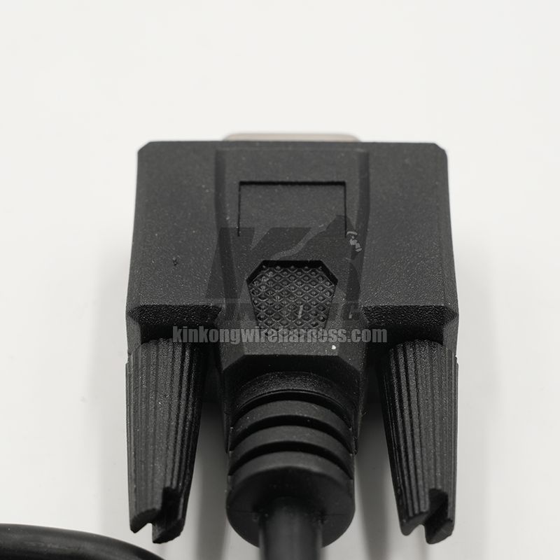 Custom RS232 DB9 Female wire harness pigtail for Serial Communication