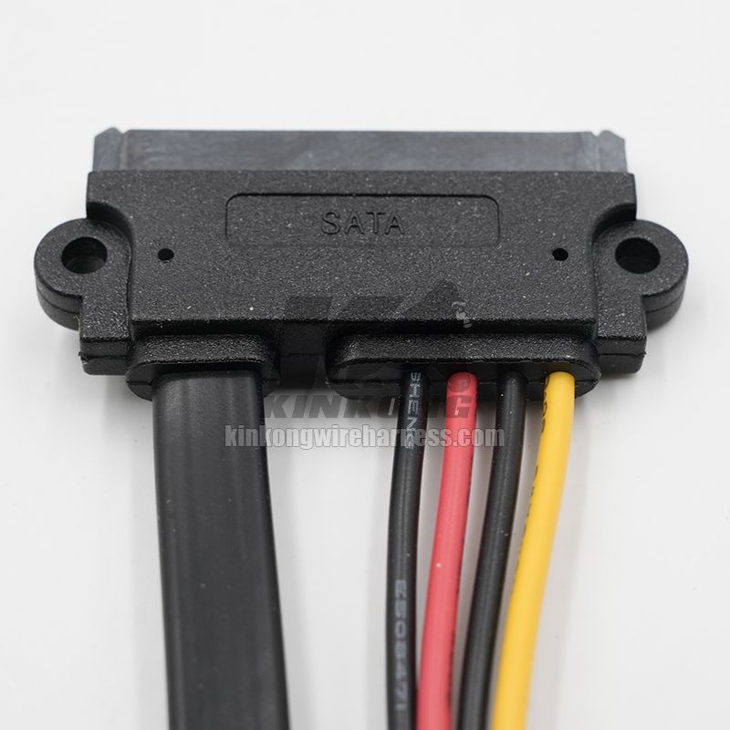 Custom Sata 7+15 22 Pin SATA to 4 Pin IDE Power Molex XH + Sata Power DATA Connector Wire Harness