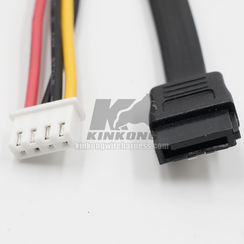 Custom Sata 7+15 22 Pin SATA to 4 Pin IDE Power Molex XH + Sata Power DATA Connector Wire Harness