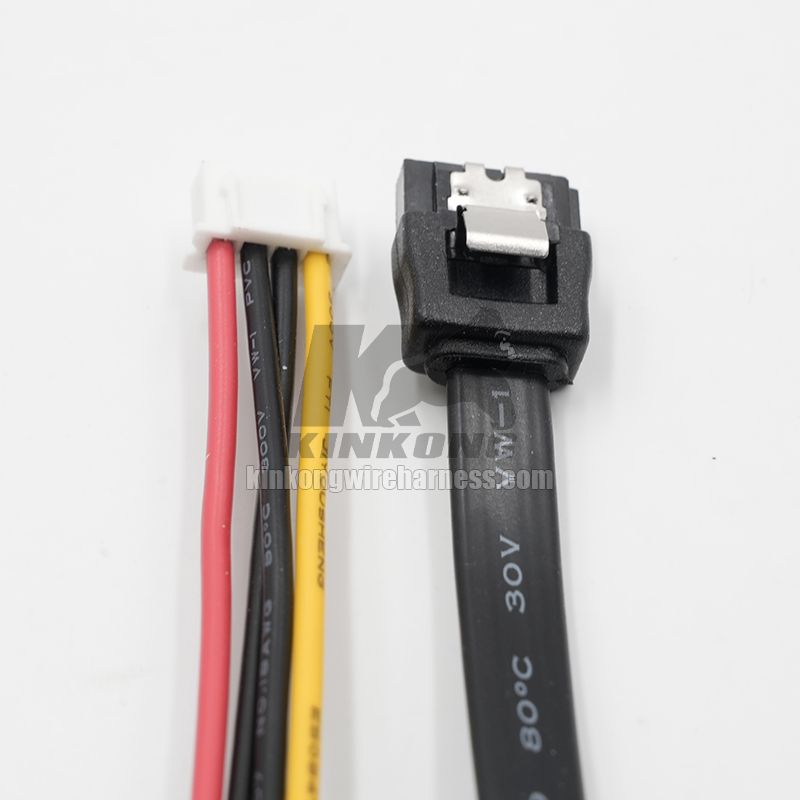 Custom Sata 7+15 22 Pin SATA to 4 Pin IDE Power Molex XH + Sata Power DATA Connector Wire Harness