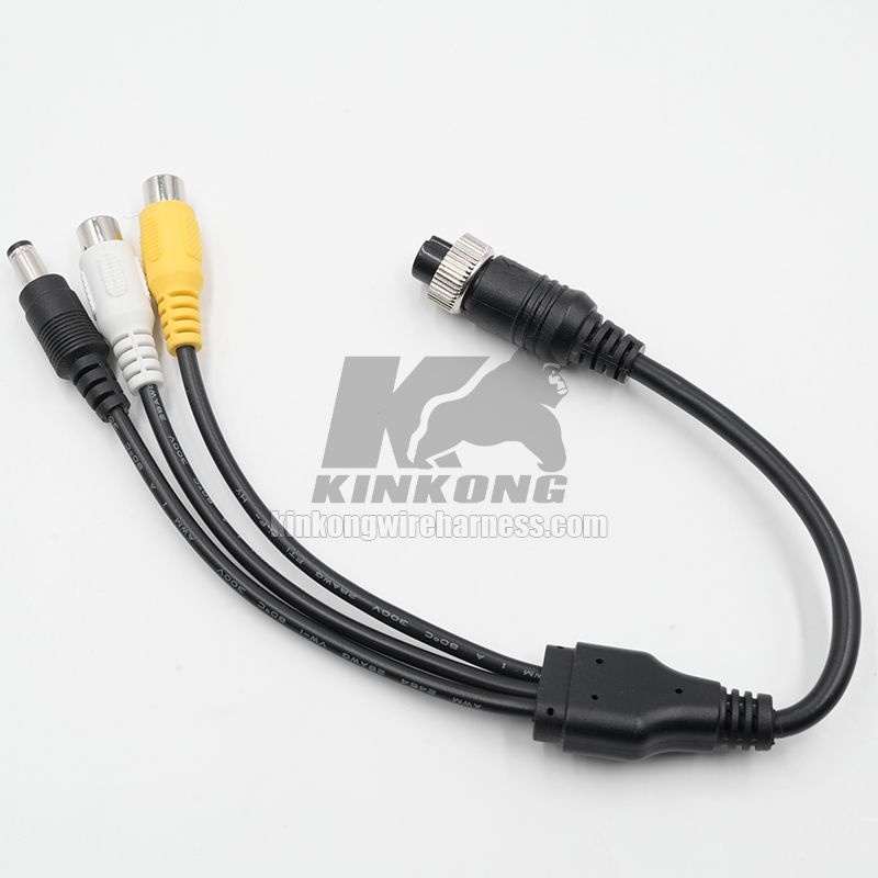 Custom 4PIN Female Plug to RCA Female adapter Audio cable BNC Adapter for vehicle camera reversing monitor