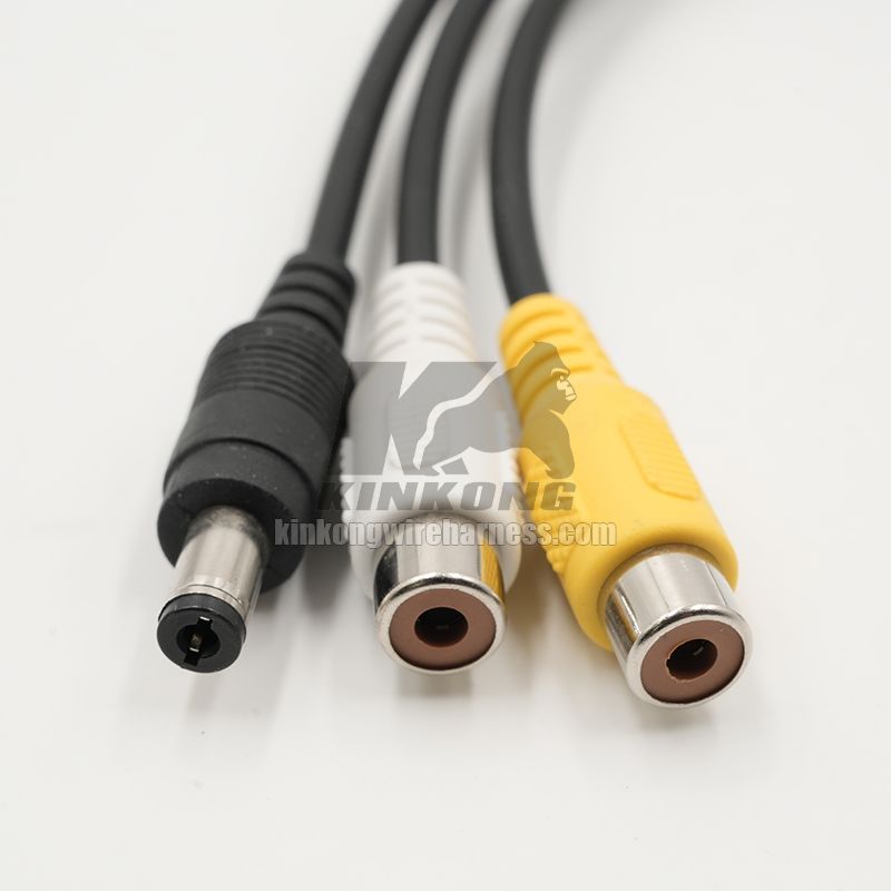 Custom 4PIN Female Plug to RCA Female adapter Audio cable BNC Adapter for vehicle camera reversing monitor
