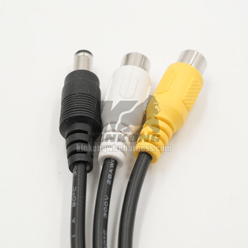 Custom 4PIN Female Plug to RCA Female adapter Audio cable BNC Adapter for vehicle camera reversing monitor