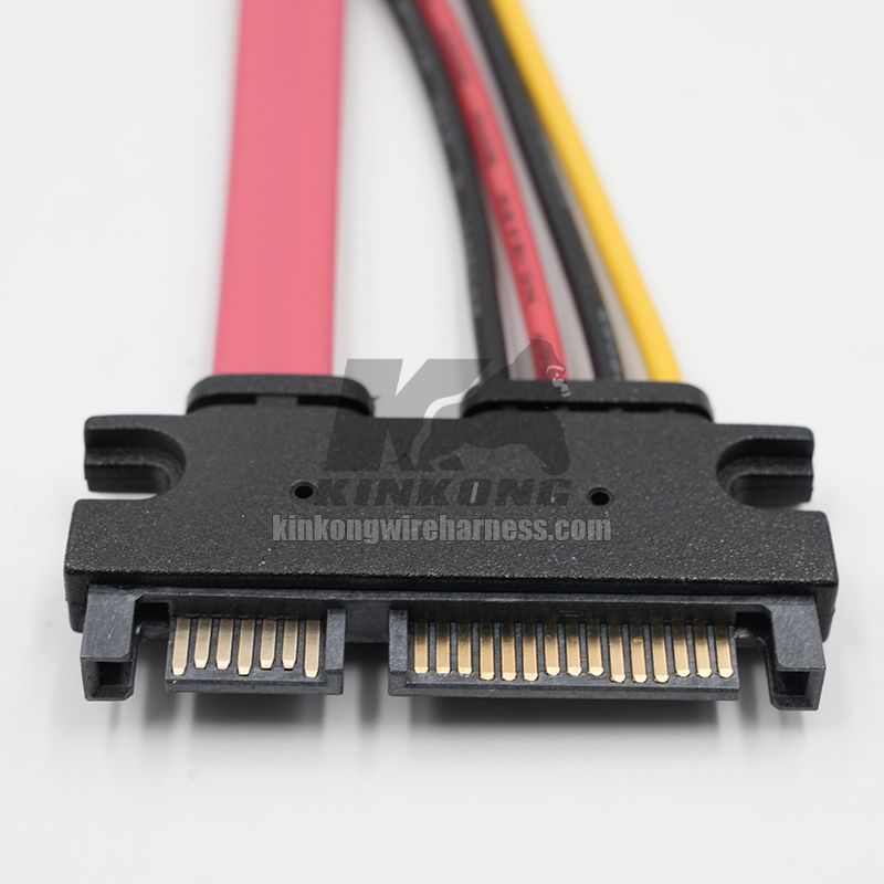 Kinkong 12in 22 Pin SATA Power and Data Extension Cable