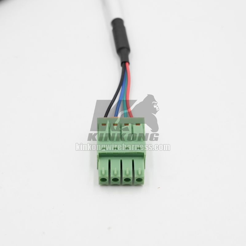 Kinkong 15EDGK-5.08-4P 22AWG Shielded Xtension Cable with JST 4 pins Automotive wire harness