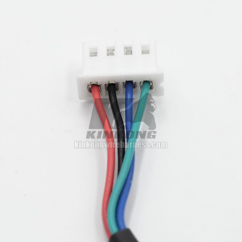 Kinkong 15EDGK-5.08-4P 22AWG Shielded Xtension Cable with JST 4 pins Automotive wire harness